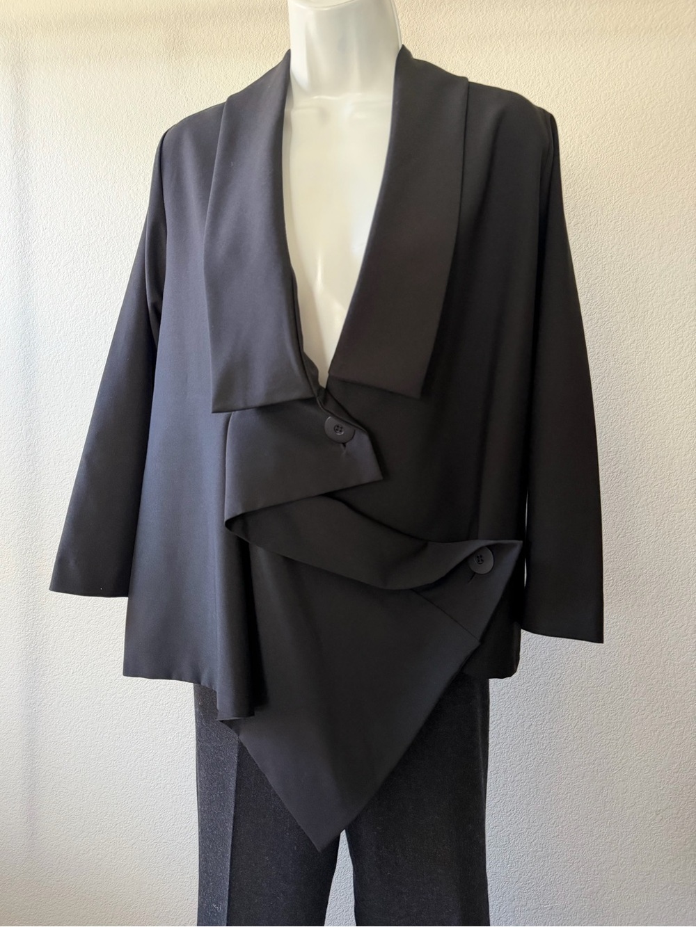 Kedem Sasson Asymmetrical Blazer Black Size Small
